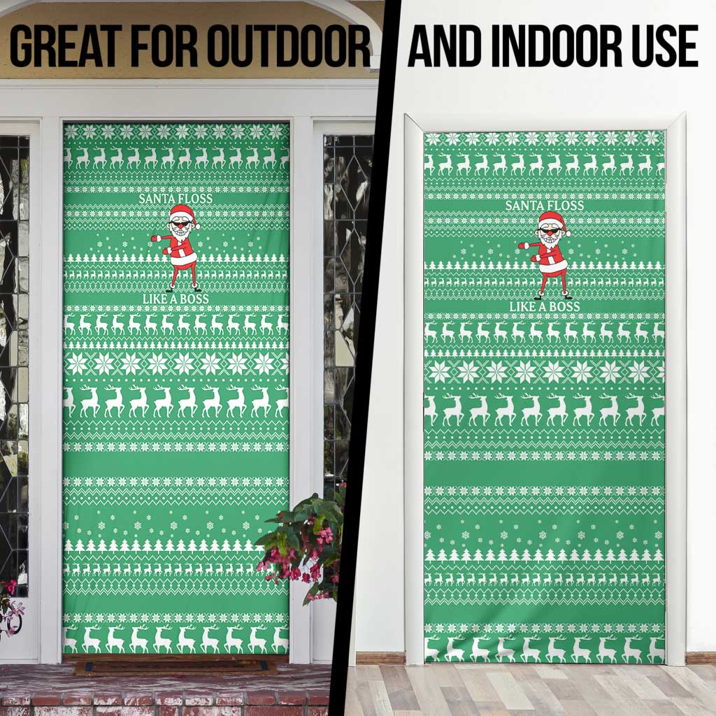 Funny Santa Claus Christmas Door Cover Xmas Holiday Patterns - Wonder Print Shop