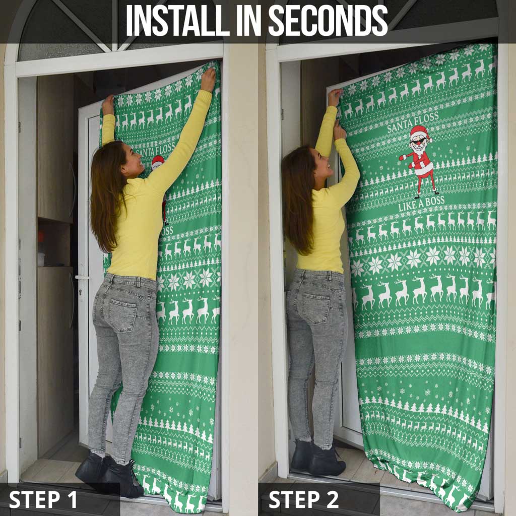 Funny Santa Claus Christmas Door Cover Xmas Holiday Patterns - Wonder Print Shop