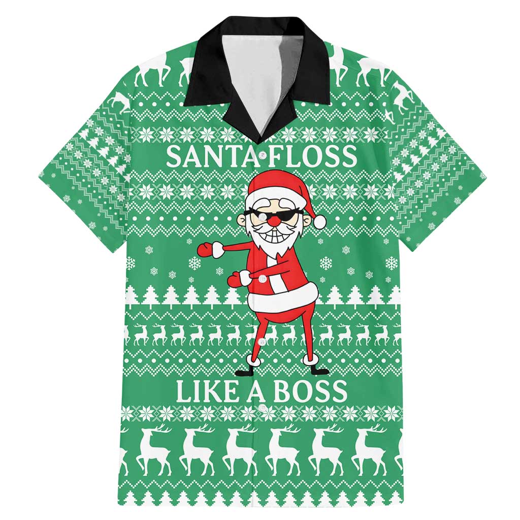 Funny Santa Claus Christmas Family Matching Mermaid Dress and Hawaiian Shirt Xmas Holiday Patterns - Wonder Print Shop