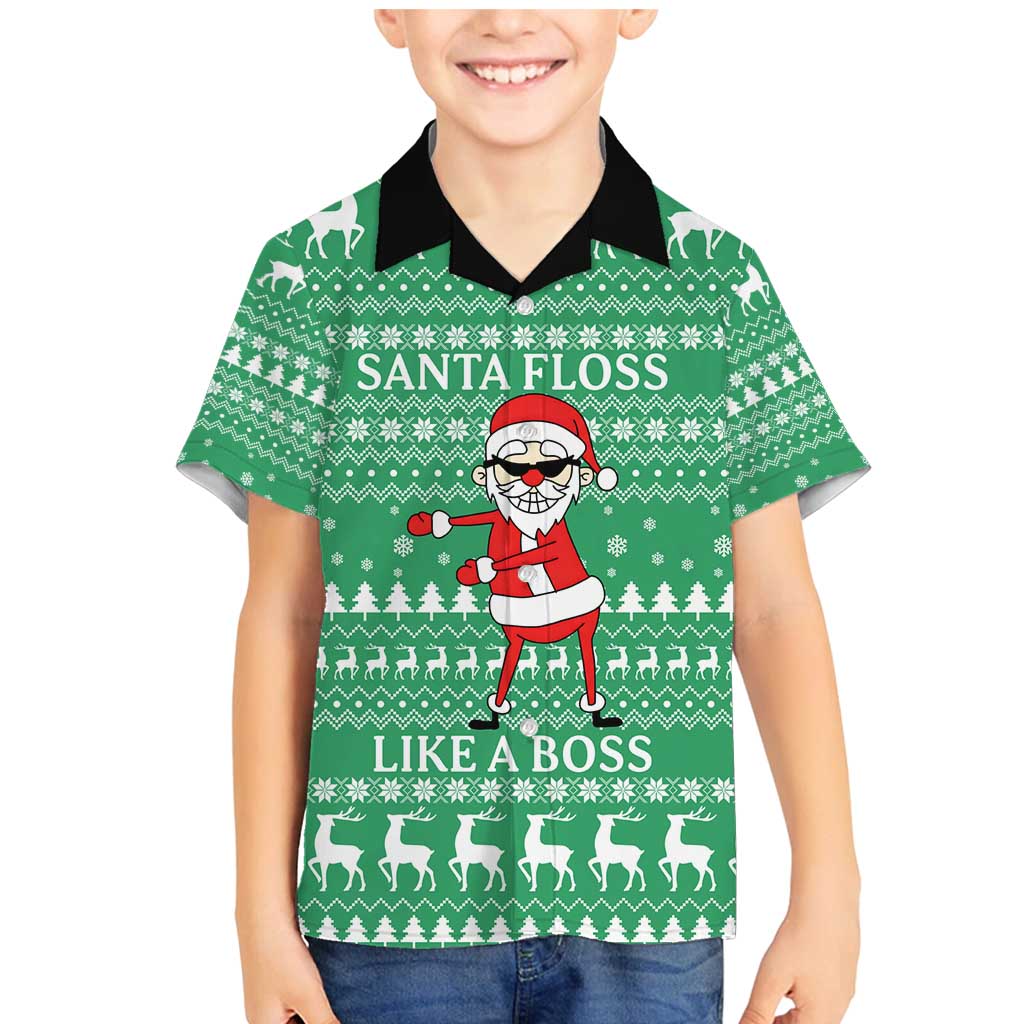 Funny Santa Claus Christmas Family Matching Mermaid Dress and Hawaiian Shirt Xmas Holiday Patterns - Wonder Print Shop
