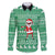 Funny Santa Claus Christmas Family Matching Off The Shoulder Long Sleeve Dress and Hawaiian Shirt Xmas Holiday Patterns - Wonder Print Shop