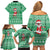 Funny Santa Claus Christmas Family Matching Off Shoulder Short Dress and Hawaiian Shirt Xmas Holiday Patterns - Wonder Print Shop