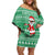 Funny Santa Claus Christmas Family Matching Off Shoulder Short Dress and Hawaiian Shirt Xmas Holiday Patterns - Wonder Print Shop