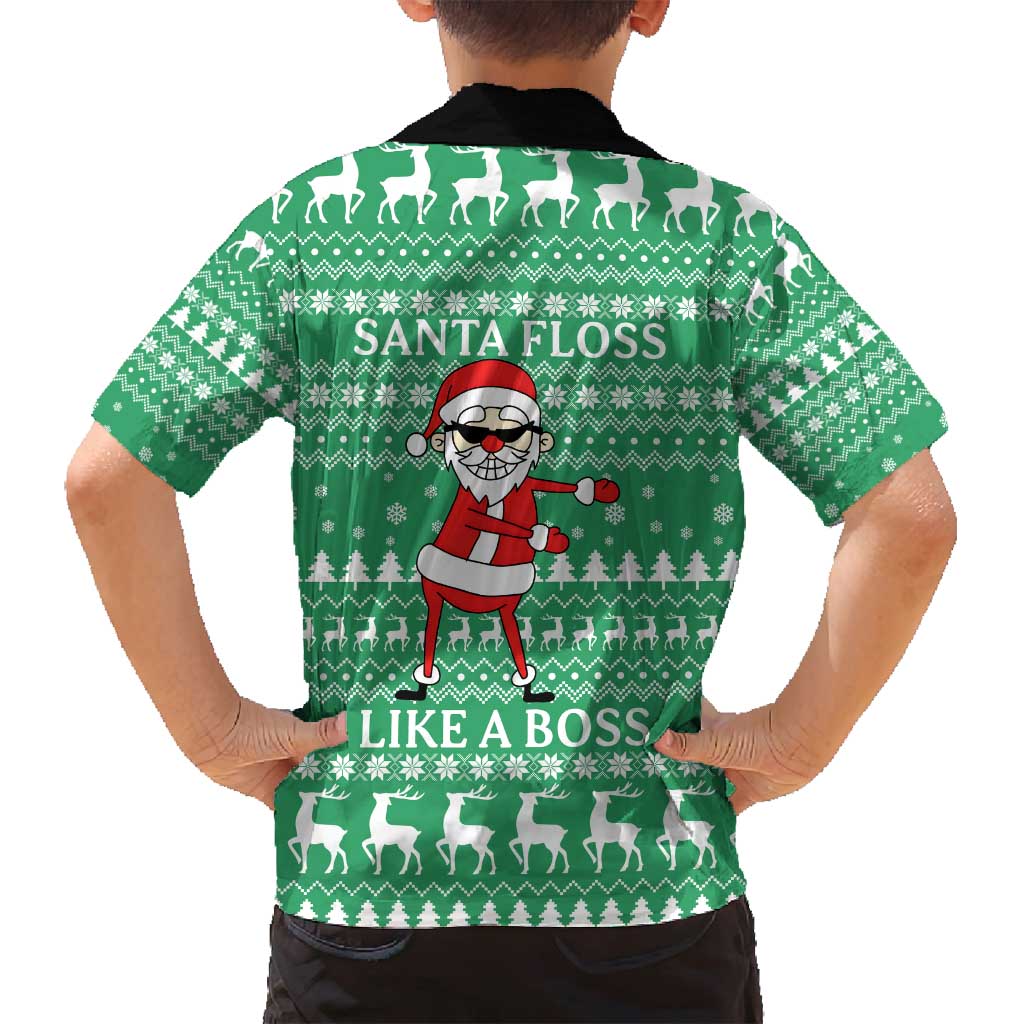 Funny Santa Claus Christmas Family Matching Tank Maxi Dress and Hawaiian Shirt Xmas Holiday Patterns - Wonder Print Shop