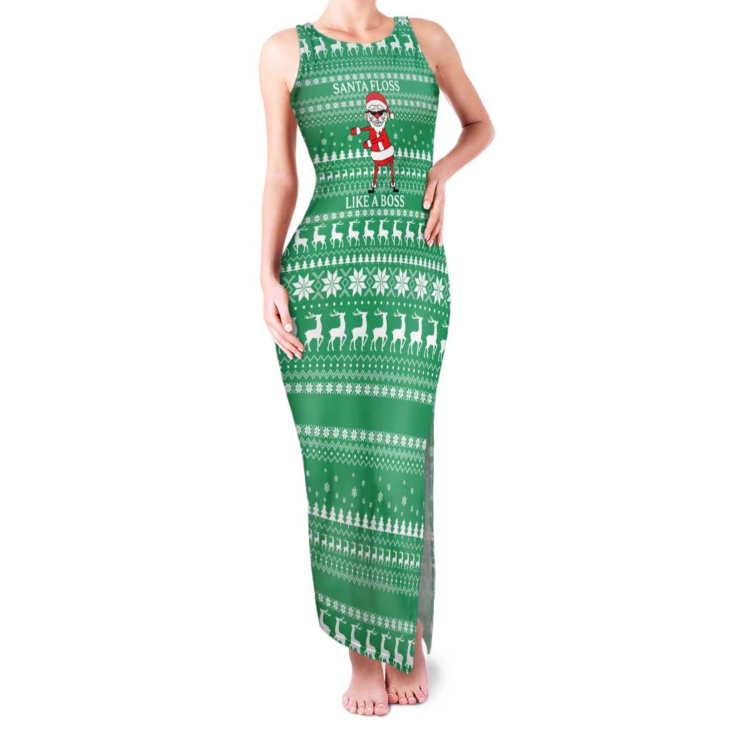 Funny Santa Claus Christmas Family Matching Tank Maxi Dress and Hawaiian Shirt Xmas Holiday Patterns - Wonder Print Shop