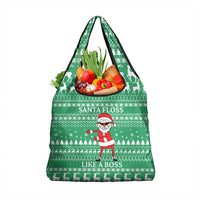 Funny Santa Claus Christmas Grocery Bag Xmas Holiday Patterns - Wonder Print Shop