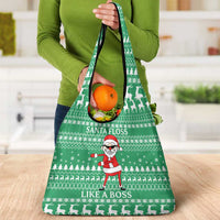 Funny Santa Claus Christmas Grocery Bag Xmas Holiday Patterns - Wonder Print Shop