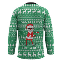 Funny Santa Claus Christmas Hockey Jersey Xmas Holiday Patterns - Wonder Print Shop