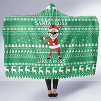 Funny Santa Claus Christmas Hooded Blanket Xmas Holiday Patterns - Wonder Print Shop