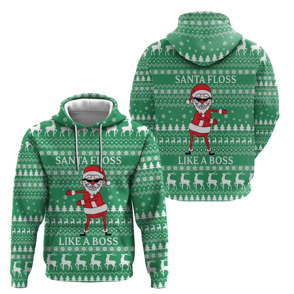 Funny Santa Claus Christmas Hoodie Xmas Holiday Patterns - Wonder Print Shop