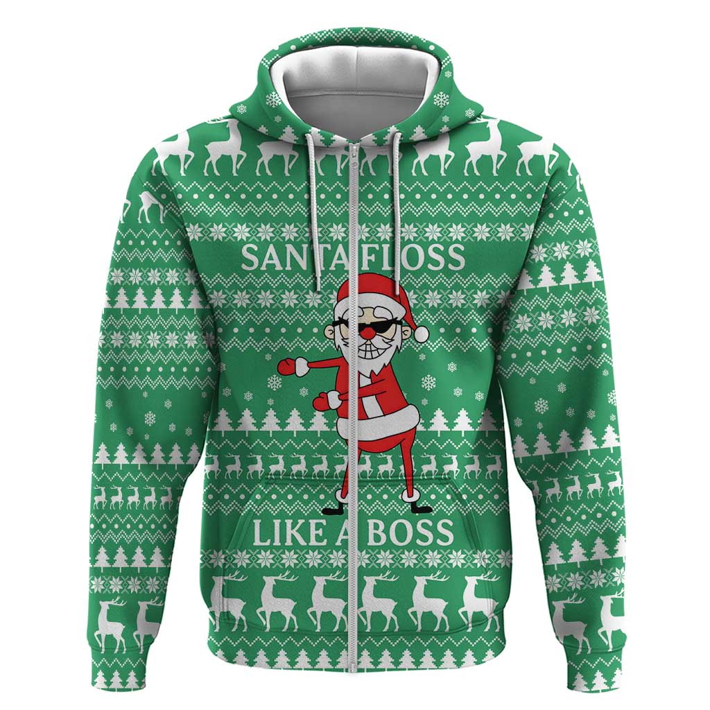 Funny Santa Claus Christmas Hoodie Xmas Holiday Patterns - Wonder Print Shop