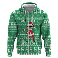 Funny Santa Claus Christmas Hoodie Xmas Holiday Patterns - Wonder Print Shop