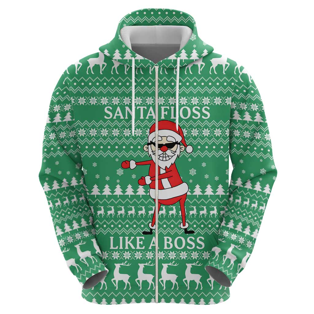 Funny Santa Claus Christmas Hoodie Xmas Holiday Patterns - Wonder Print Shop