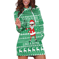 Funny Santa Claus Christmas Hoodie Dress Xmas Holiday Patterns - Wonder Print Shop