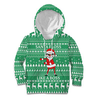 Funny Santa Claus Christmas Kid Hoodie Xmas Holiday Patterns - Wonder Print Shop