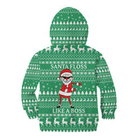 Funny Santa Claus Christmas Kid Hoodie Xmas Holiday Patterns - Wonder Print Shop