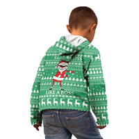 Funny Santa Claus Christmas Kid Hoodie Xmas Holiday Patterns - Wonder Print Shop
