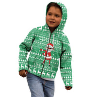 Funny Santa Claus Christmas Kid Hoodie Xmas Holiday Patterns - Wonder Print Shop