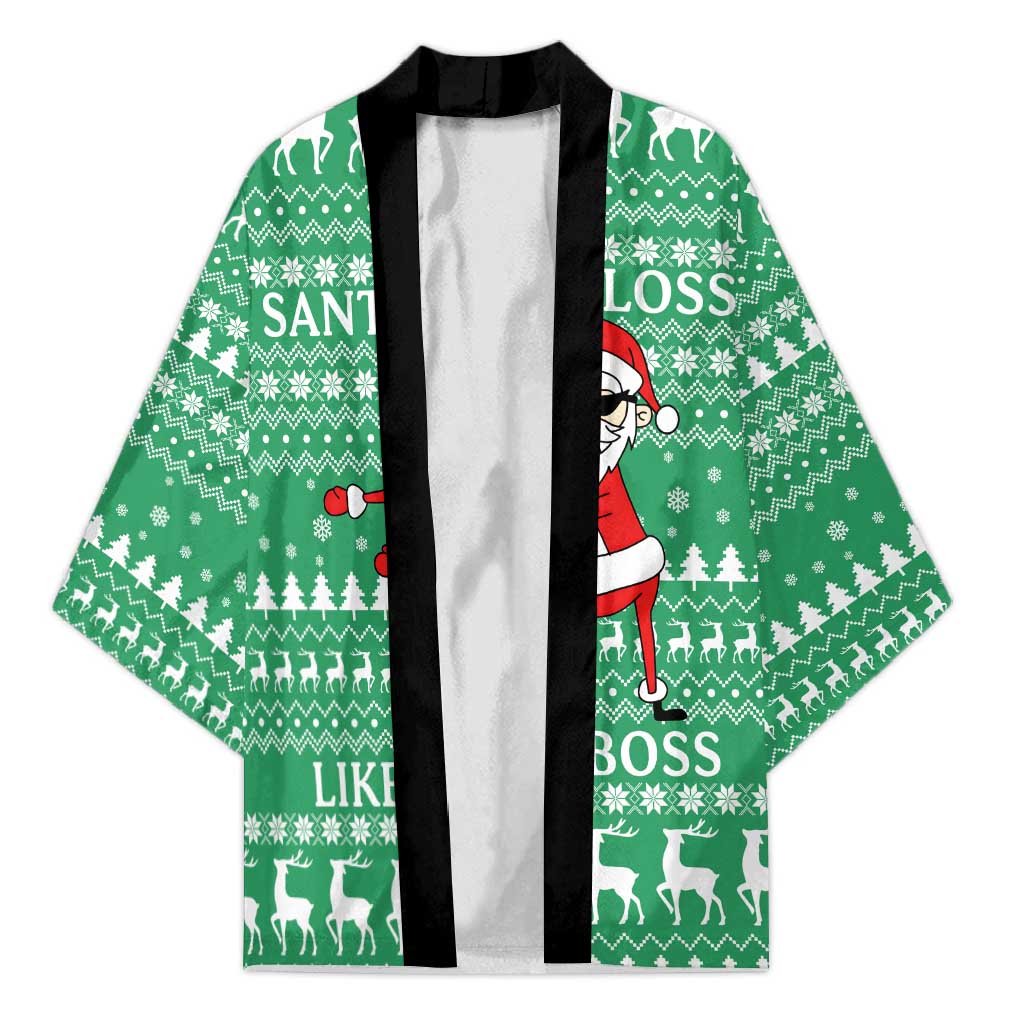 Funny Santa Claus Christmas Kimono Xmas Holiday Patterns - Wonder Print Shop