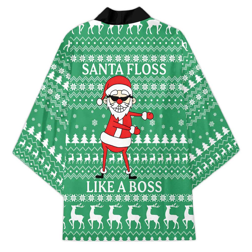 Funny Santa Claus Christmas Kimono Xmas Holiday Patterns - Wonder Print Shop