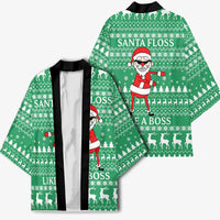 Funny Santa Claus Christmas Kimono Xmas Holiday Patterns - Wonder Print Shop