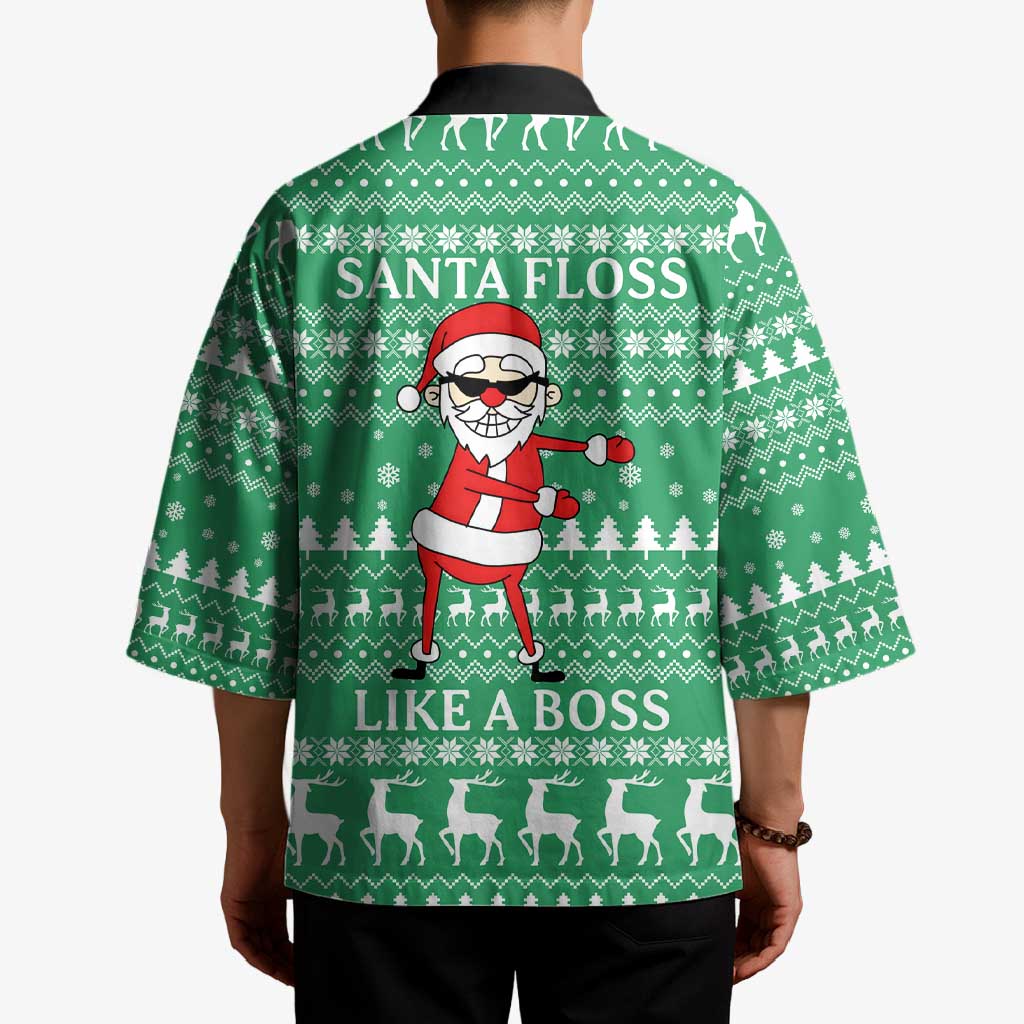 Funny Santa Claus Christmas Kimono Xmas Holiday Patterns - Wonder Print Shop