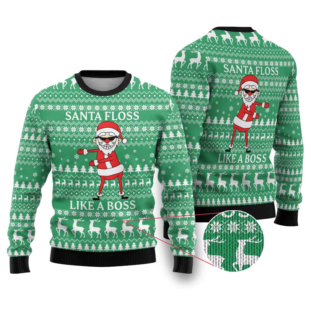 Funny Santa Claus Christmas Ugly Christmas Sweater Xmas Holiday Patterns - Wonder Print Shop