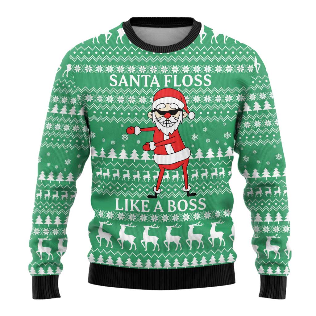 Funny Santa Claus Christmas Ugly Christmas Sweater Xmas Holiday Patterns - Wonder Print Shop