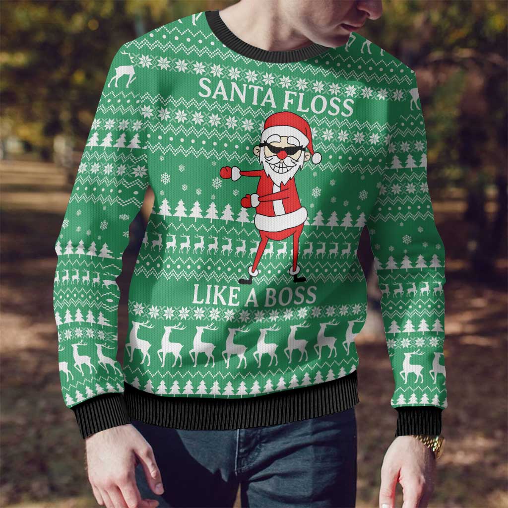 Funny Santa Claus Christmas Ugly Christmas Sweater Xmas Holiday Patterns - Wonder Print Shop