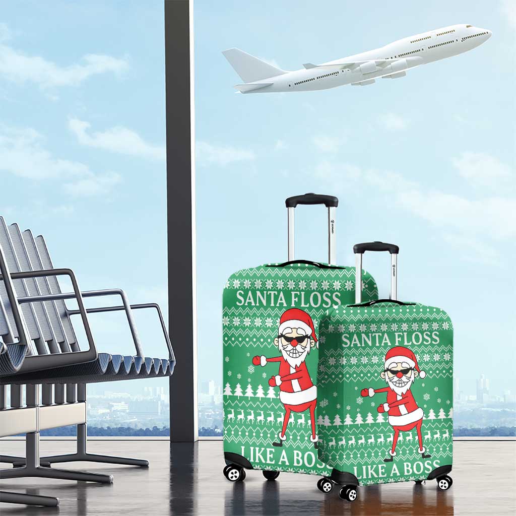 Funny Santa Claus Christmas Luggage Cover Xmas Holiday Patterns - Wonder Print Shop