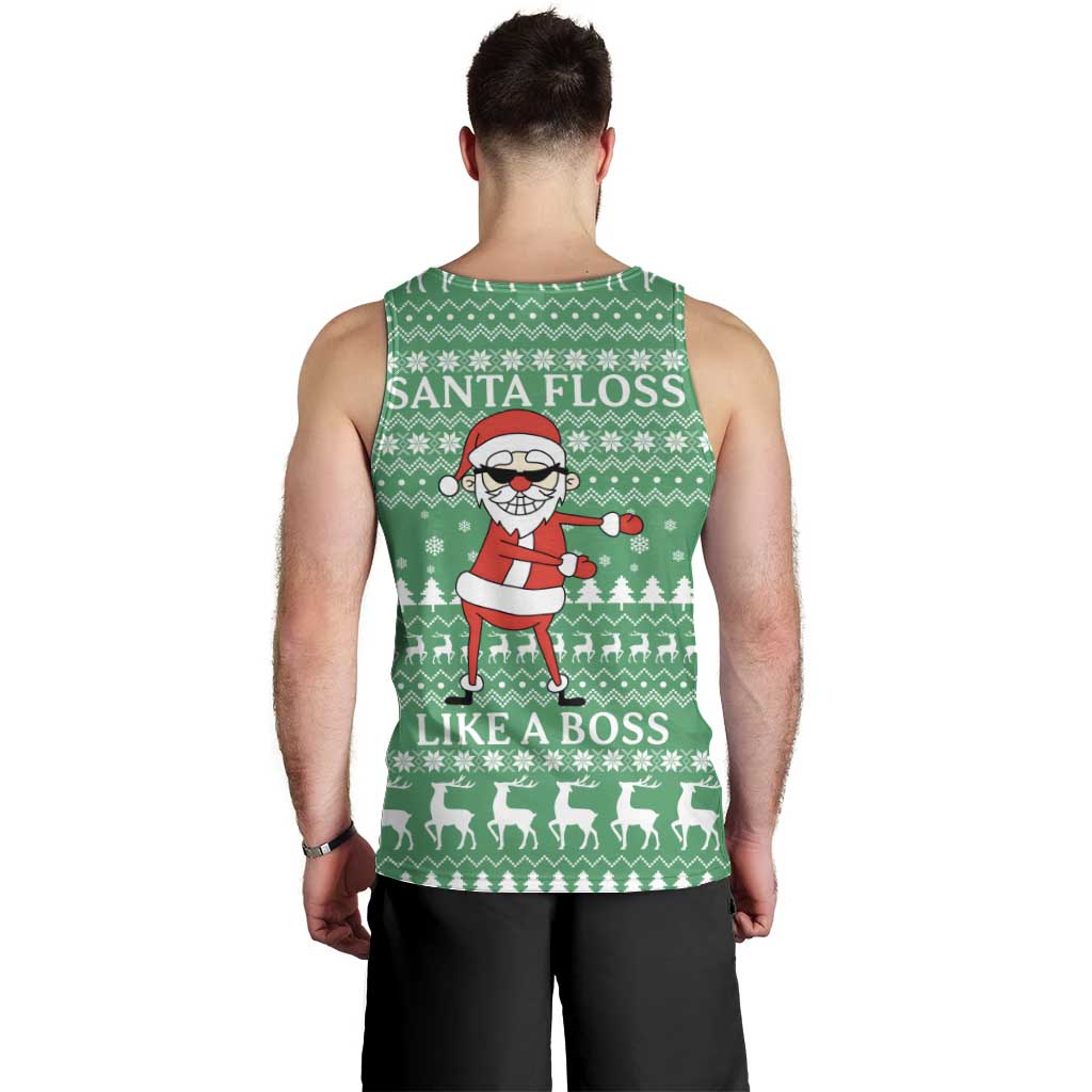 Funny Santa Claus Christmas Men Tank Top Xmas Holiday Patterns - Wonder Print Shop