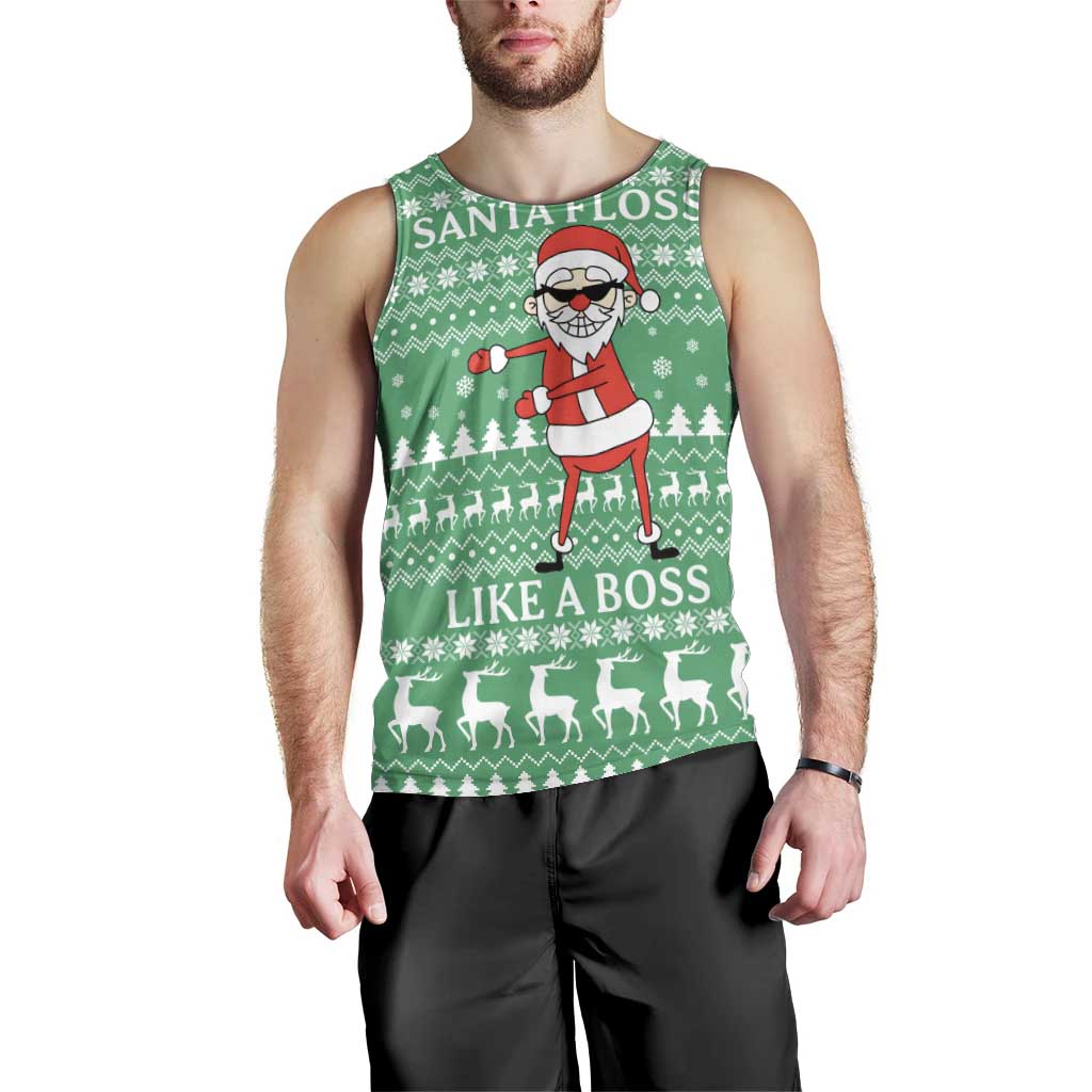 Funny Santa Claus Christmas Men Tank Top Xmas Holiday Patterns - Wonder Print Shop