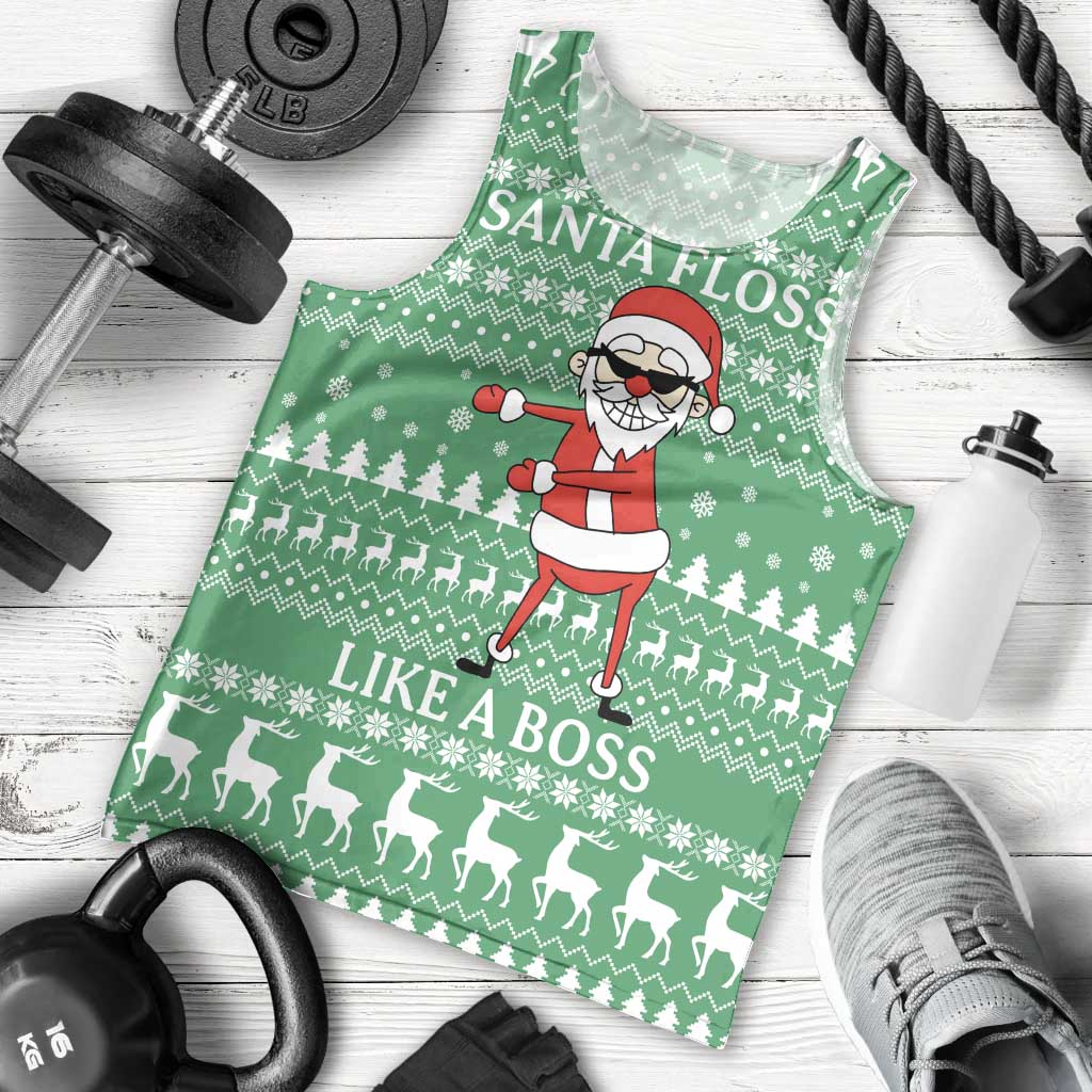 Funny Santa Claus Christmas Men Tank Top Xmas Holiday Patterns - Wonder Print Shop