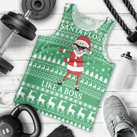 Funny Santa Claus Christmas Men Tank Top Xmas Holiday Patterns - Wonder Print Shop