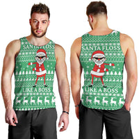 Funny Santa Claus Christmas Men Tank Top Xmas Holiday Patterns - Wonder Print Shop