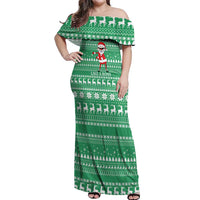 Funny Santa Claus Christmas Off Shoulder Maxi Dress Xmas Holiday Patterns - Wonder Print Shop