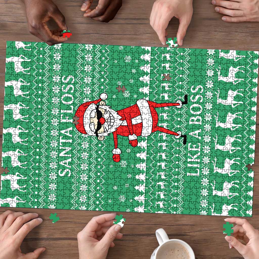 Funny Santa Claus Christmas Puzzle Xmas Holiday Patterns - Wonder Print Shop