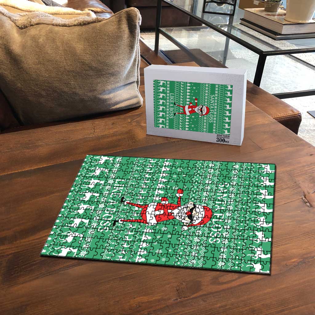 Funny Santa Claus Christmas Puzzle Xmas Holiday Patterns - Wonder Print Shop