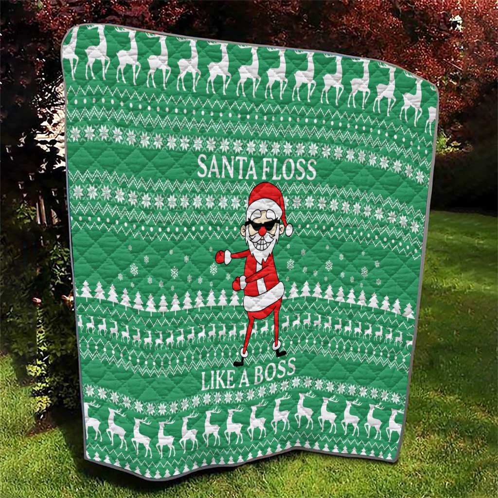 Funny Santa Claus Christmas Quilt Xmas Holiday Patterns - Wonder Print Shop