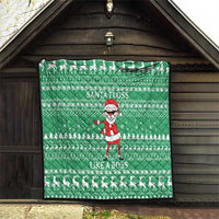 Funny Santa Claus Christmas Quilt Xmas Holiday Patterns - Wonder Print Shop