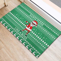 Funny Santa Claus Christmas Rubber Doormat Xmas Holiday Patterns - Wonder Print Shop