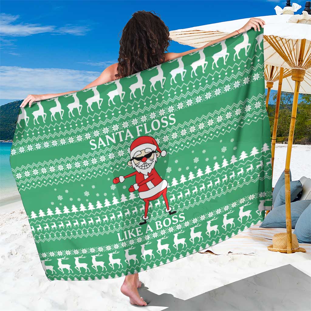 Funny Santa Claus Christmas Sarong Xmas Holiday Patterns - Wonder Print Shop