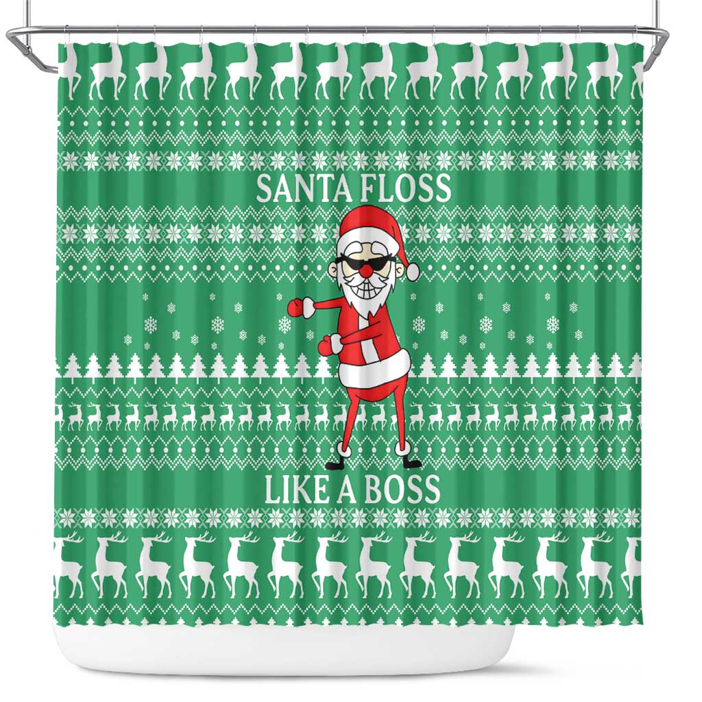 Funny Santa Claus Christmas Shower Curtain Xmas Holiday Patterns - Wonder Print Shop
