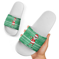 Funny Santa Claus Christmas Slide Sandals Xmas Holiday Patterns - Wonder Print Shop
