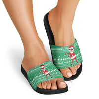 Funny Santa Claus Christmas Slide Sandals Xmas Holiday Patterns - Wonder Print Shop