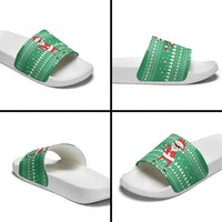 Funny Santa Claus Christmas Slide Sandals Xmas Holiday Patterns - Wonder Print Shop