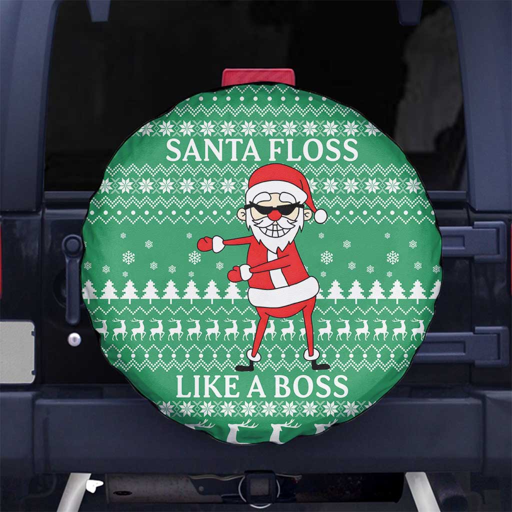 Funny Santa Claus Christmas Spare Tire Cover Xmas Holiday Patterns - Wonder Print Shop
