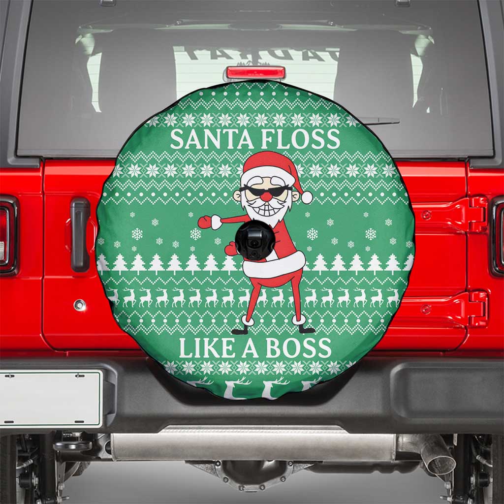 Funny Santa Claus Christmas Spare Tire Cover Xmas Holiday Patterns - Wonder Print Shop