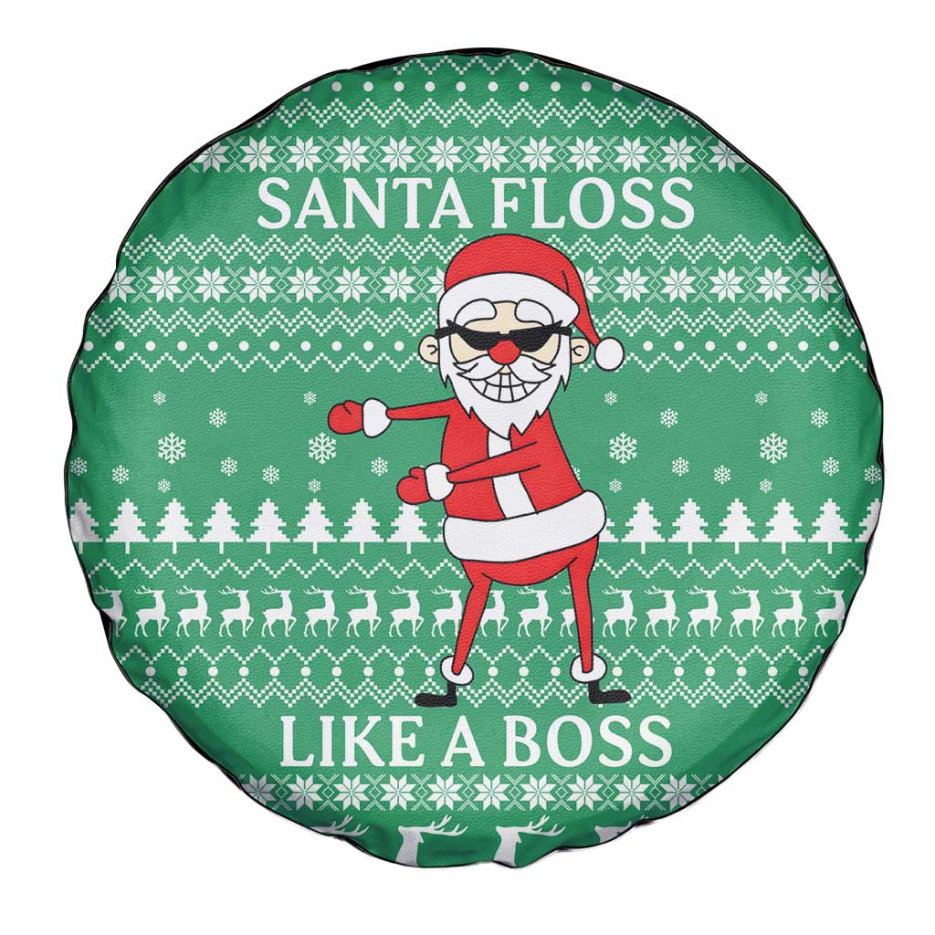 Funny Santa Claus Christmas Spare Tire Cover Xmas Holiday Patterns - Wonder Print Shop