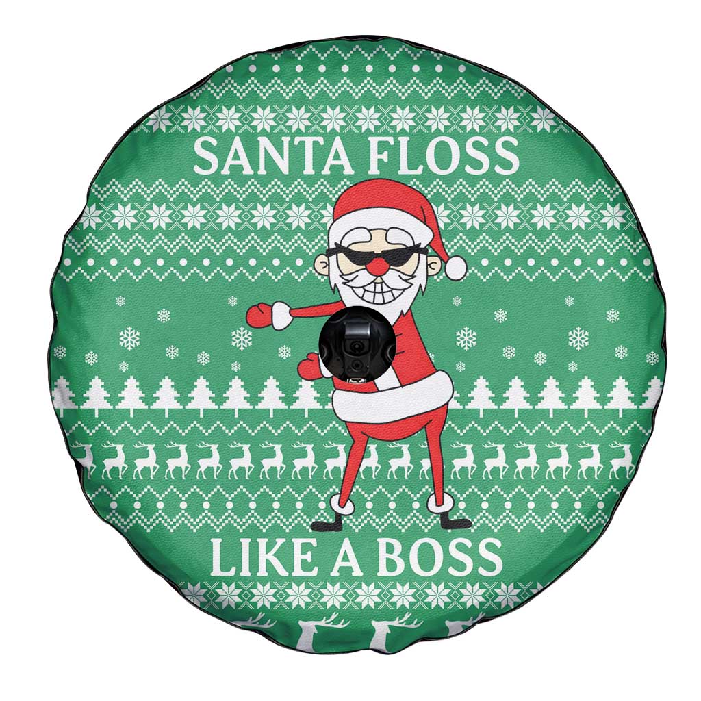 Funny Santa Claus Christmas Spare Tire Cover Xmas Holiday Patterns - Wonder Print Shop